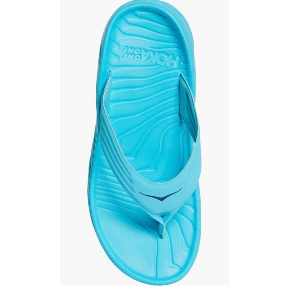 NWT Men’s Size 12 Hoka One Ora Recovery Flip Flop Scuba Blue/Bellwether Blue - Picture 8 of 8